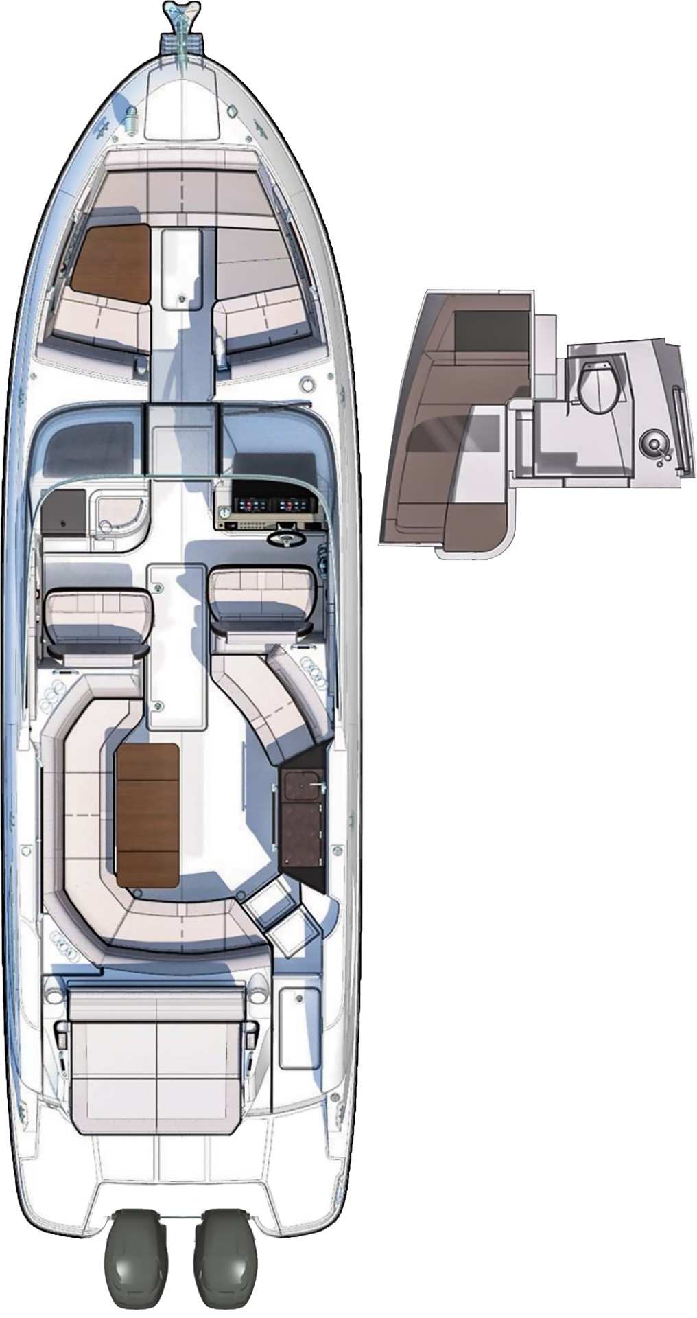 SLX 350 Outboard floor plan