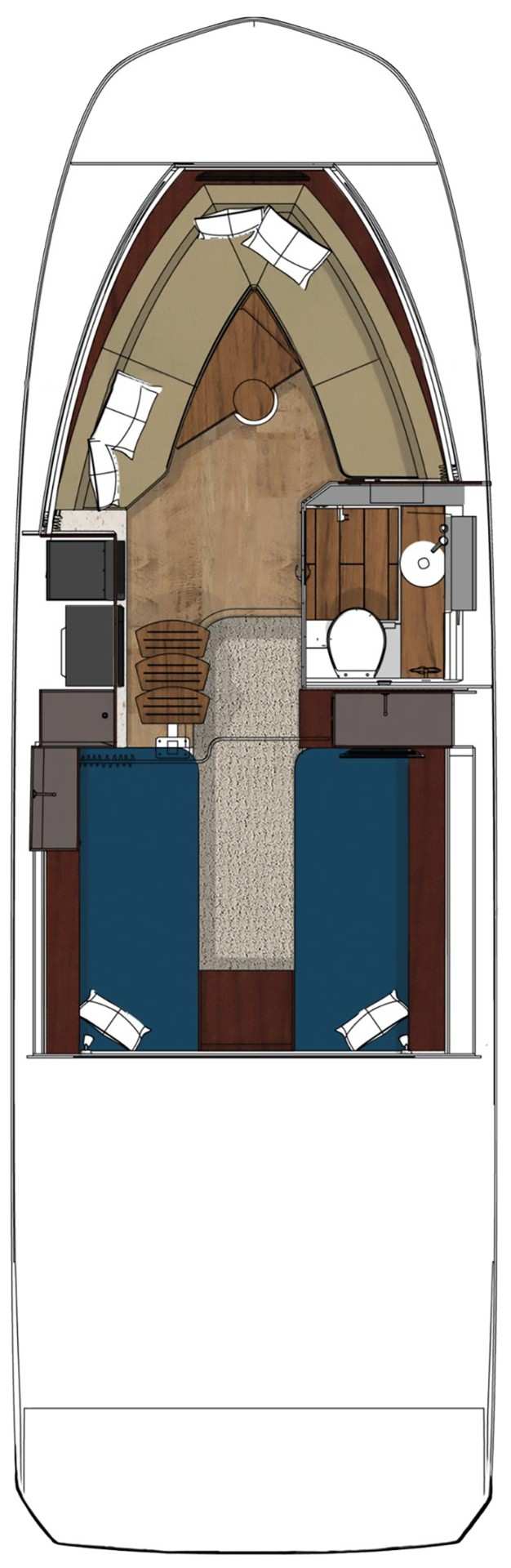 Sundancer 320 Outboard Cabin floor plan