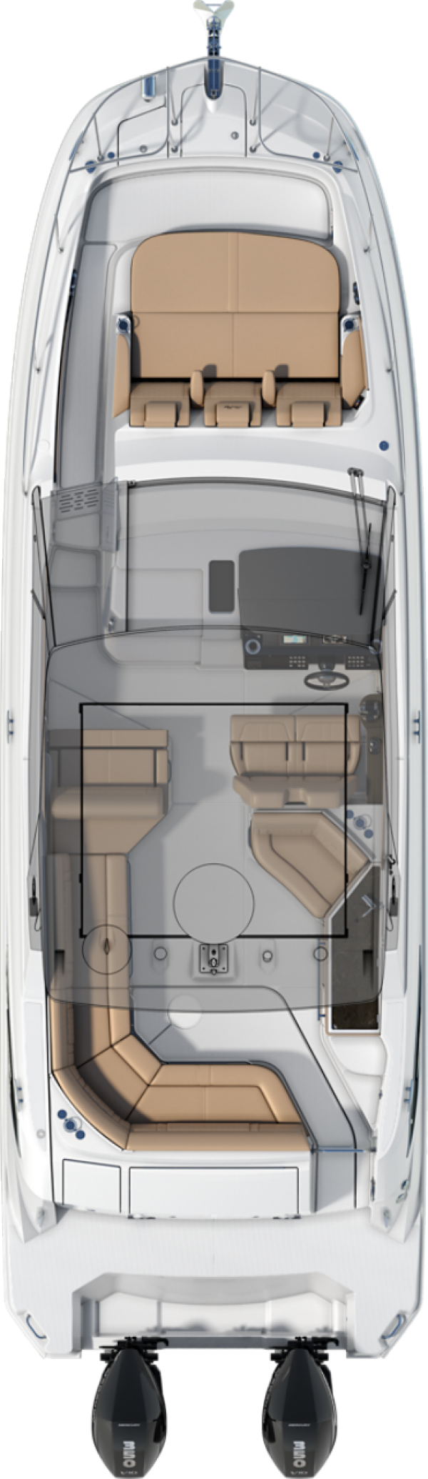 Sundancer 320 Outboard Cockpit floor plan