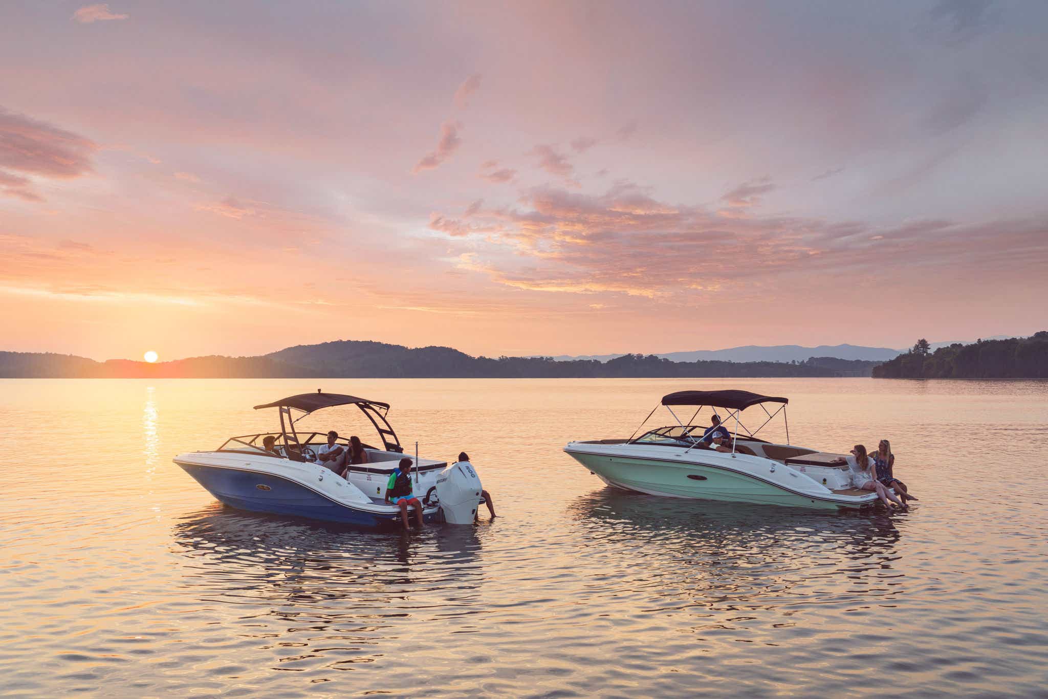 SPX 230 and SPX 230 Outboard at sunset