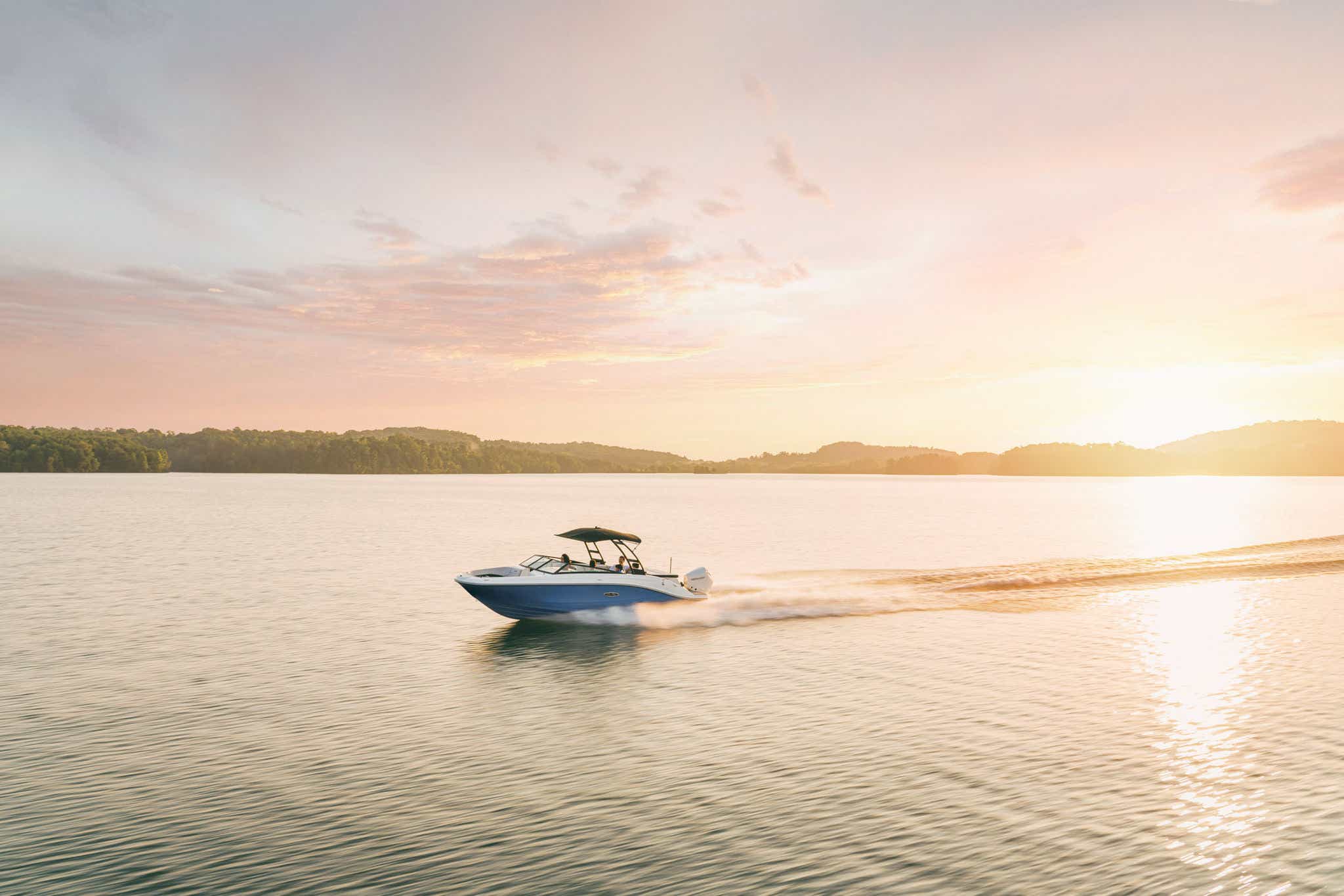 SPX 230 Outboard at sunset