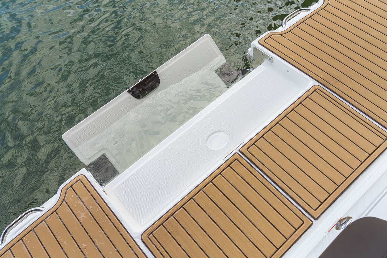 SDX 290 swim platform with submersible step