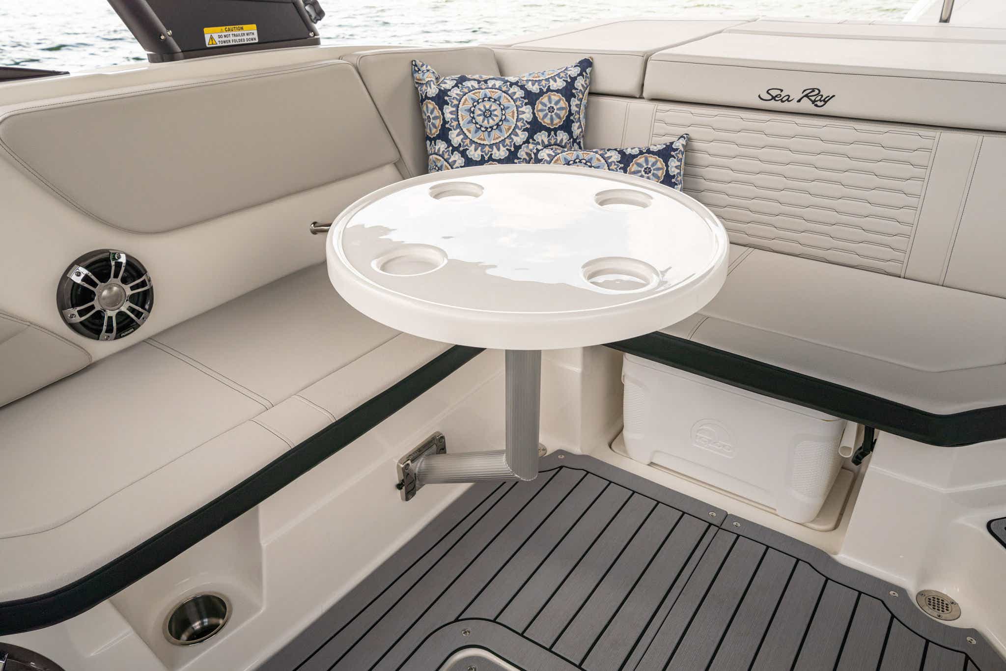 2024 SPX 230 Outboard cockpit table storage cooler