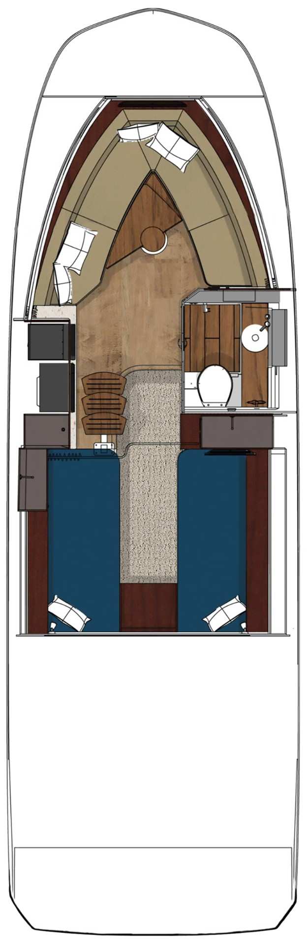 Sundancer 320 Cabin floor plan