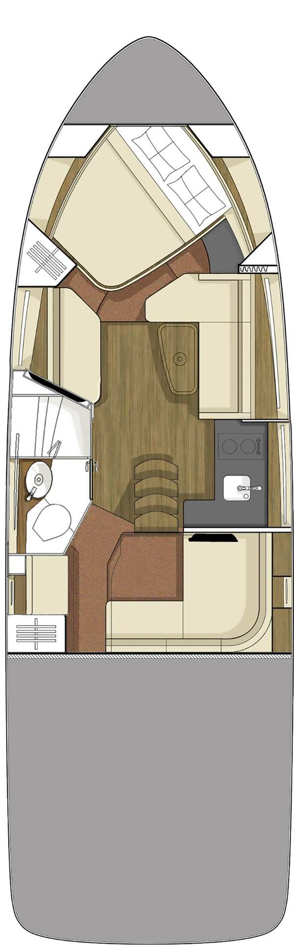 Sundancer 350 Cabin Option floor plan