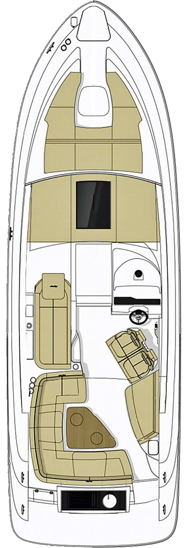 Sundancer 350 Coupe Cockpit floor plan