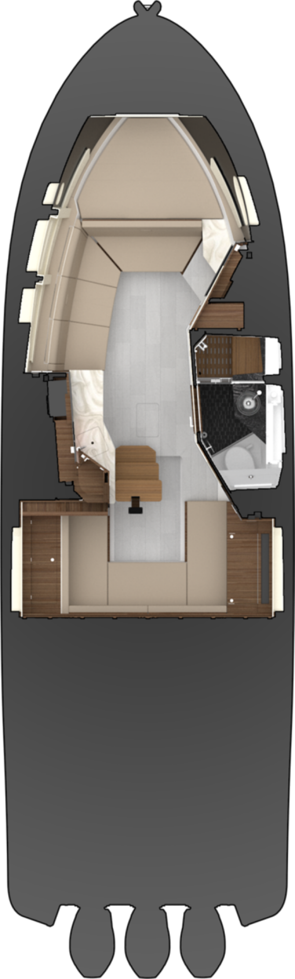 Sundancer 370 Outboard Cabin floor plan
