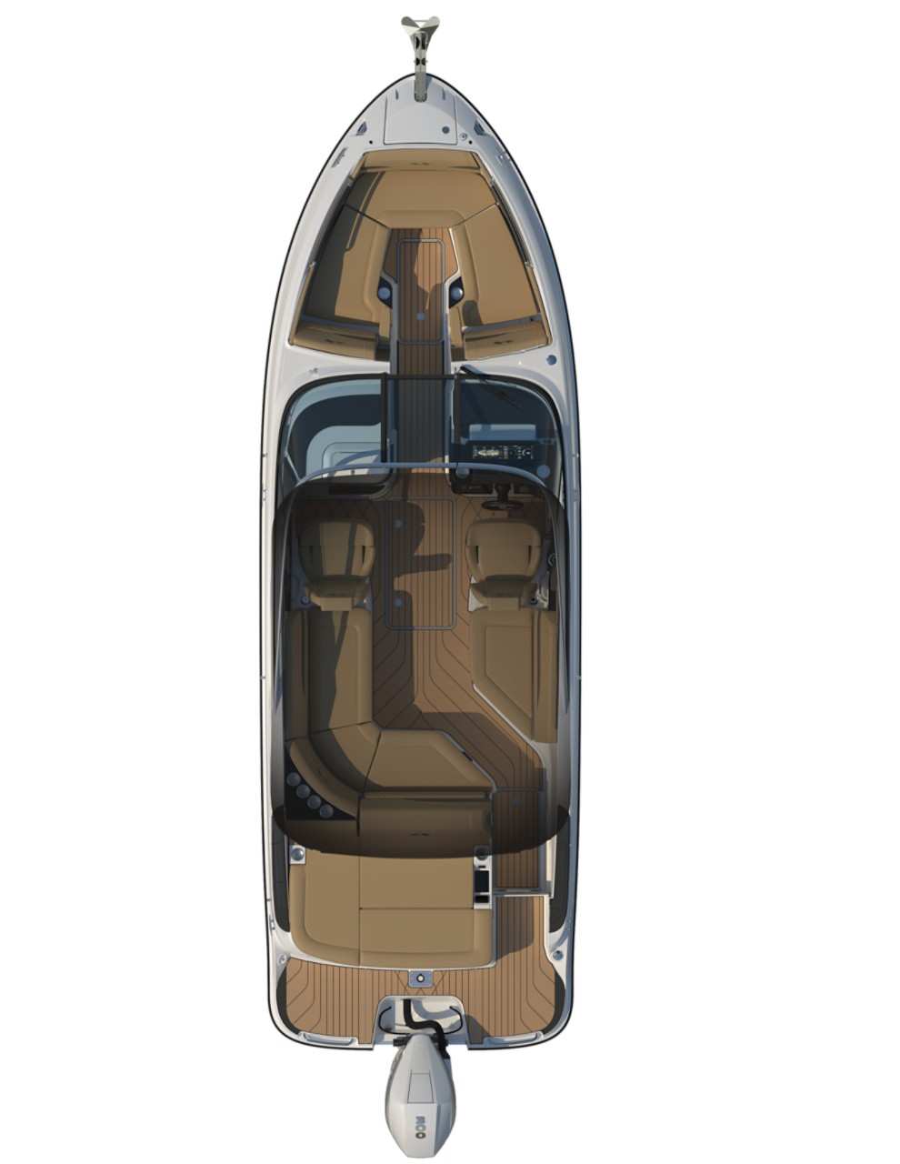 SLX 260 Outboard overhead floor plan