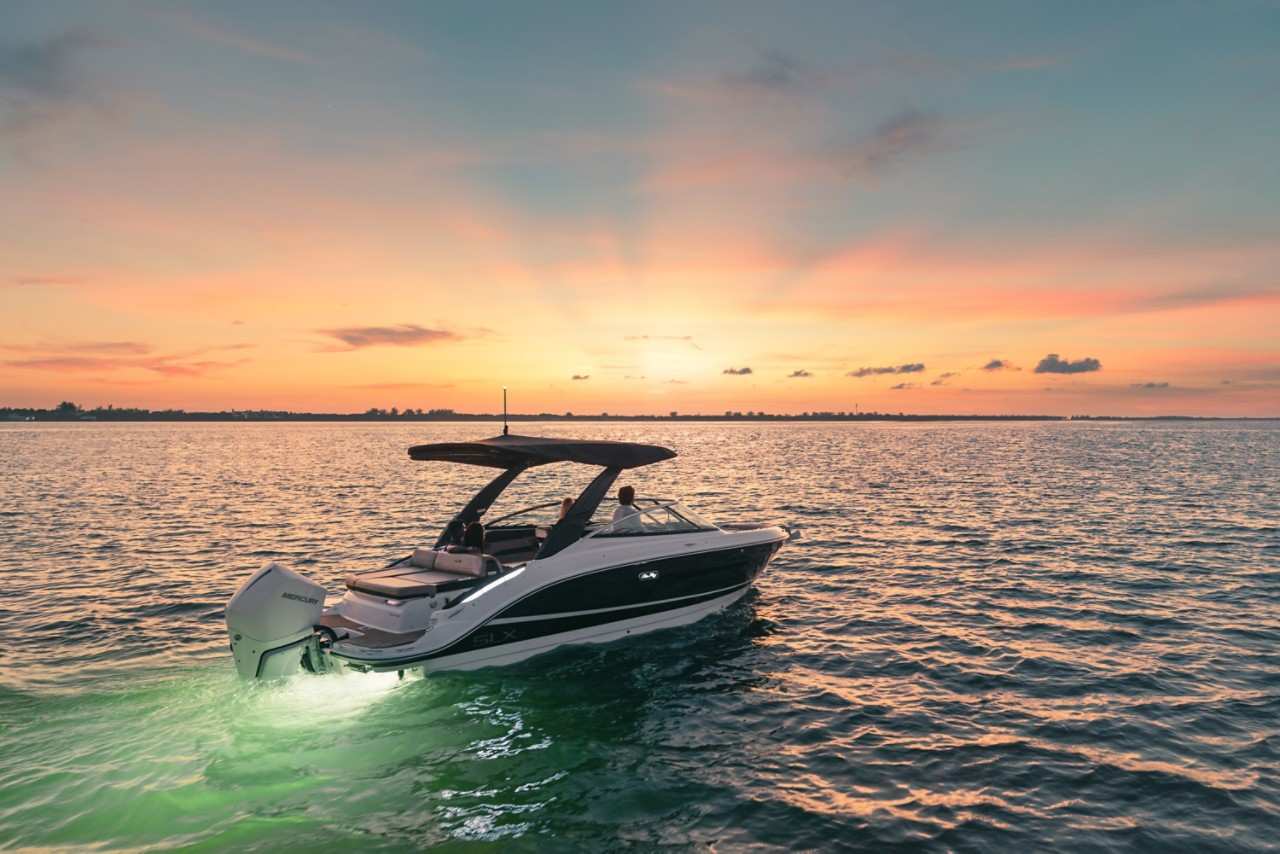 SLX 260 Outboard sunset