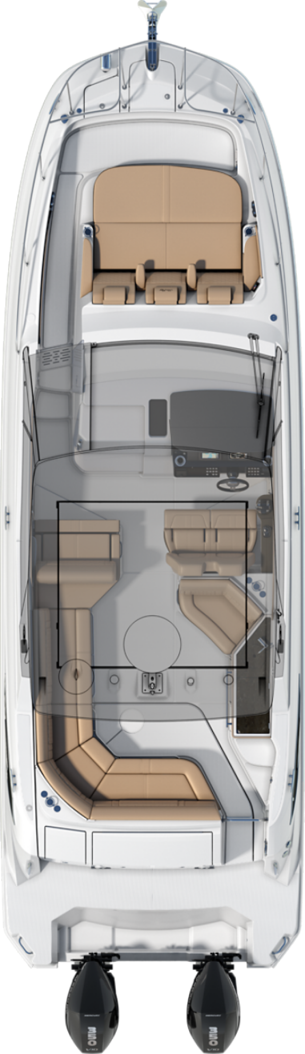 Sundancer 320 Outboard Cockpit floor plan