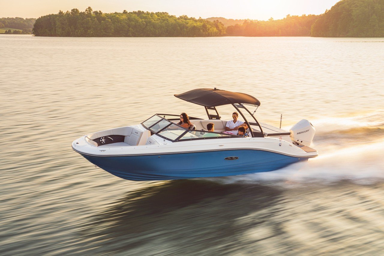 SPX 230 Outboard at sunset