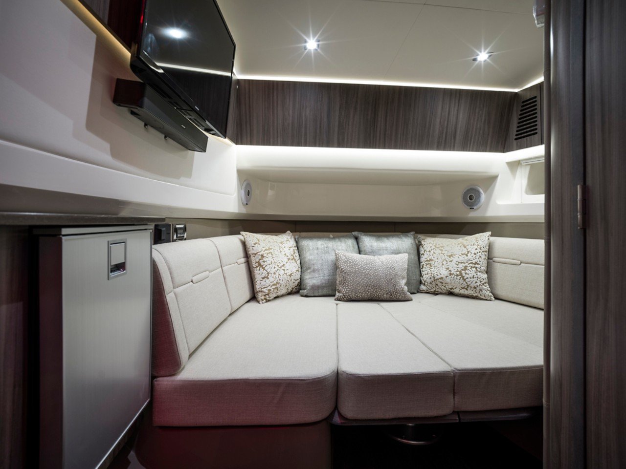 2024 SLX 400 Outboard cabin V berth filler cushions