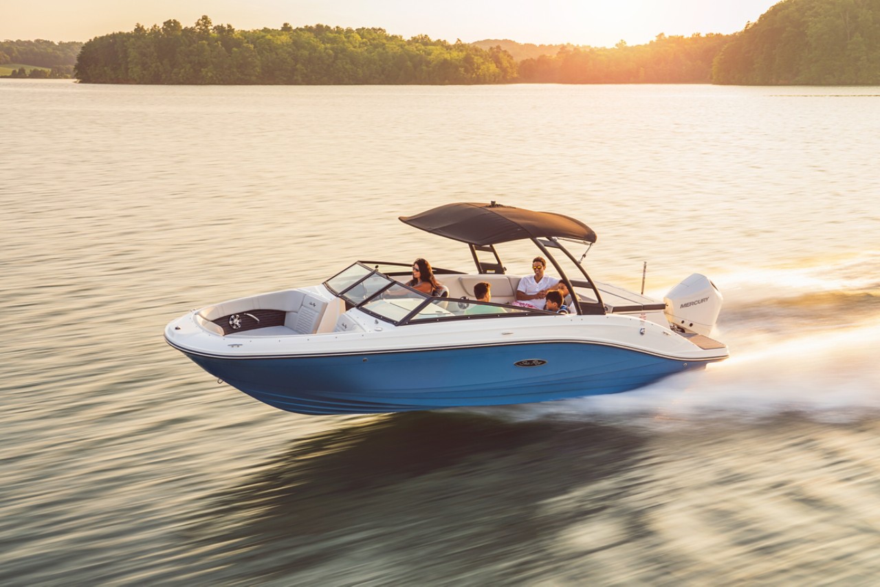 SPX 230 Outboard at sunset